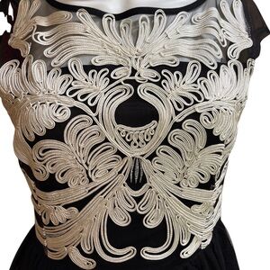 NWOT Embroidered, Elegant LBD, Fits S/M